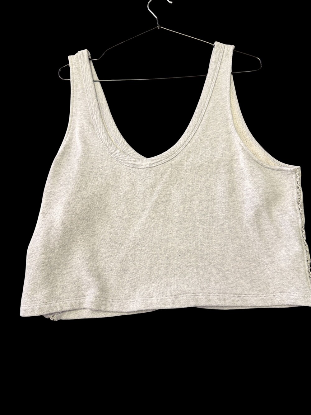 evie XL Light Gray Tank Top Sleeveless Cotton Blend Casual